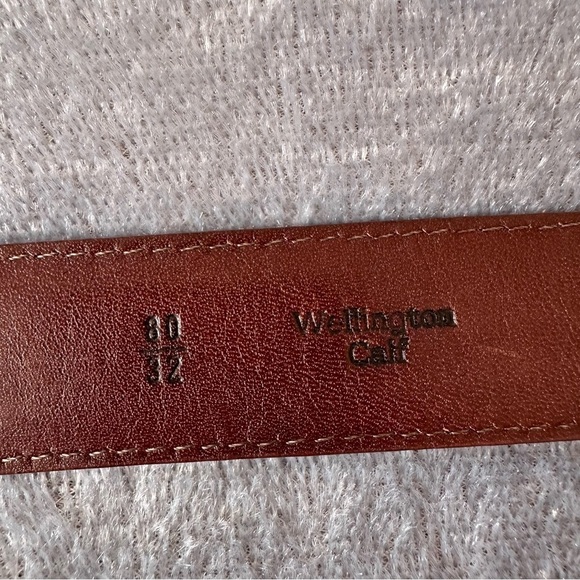 Dooney & Bourke Vintage Burgundy Wellington Calf Leather Belt Brass Buckle 80/32 - Picture 8 of 12